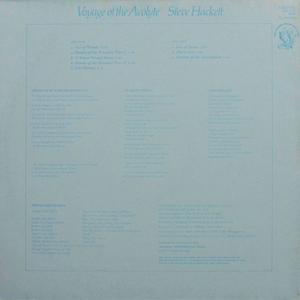 Steve Hackett - Voyage Of The Acolyte b28-515 фото
