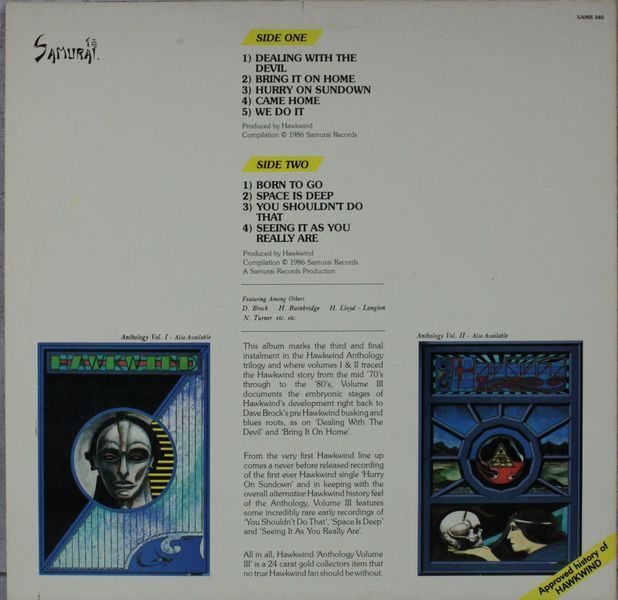 Hawkwind - Anthology Volume III 609-488 фото