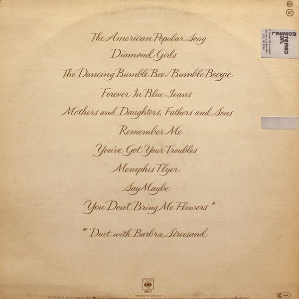 Neil Diamond - You Dont Bring Me Flowers a2c-i25 фото