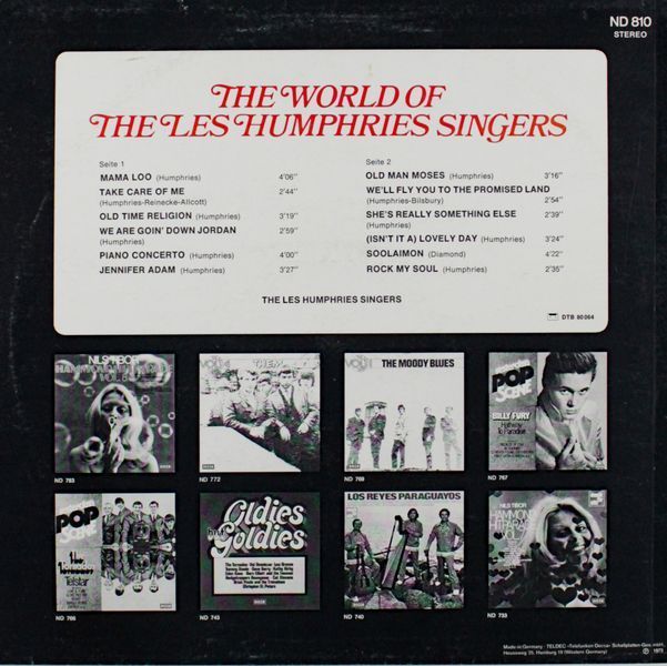 The Les Humphries Singers - The World Of The Les Humphries Singers 385-a6i фото